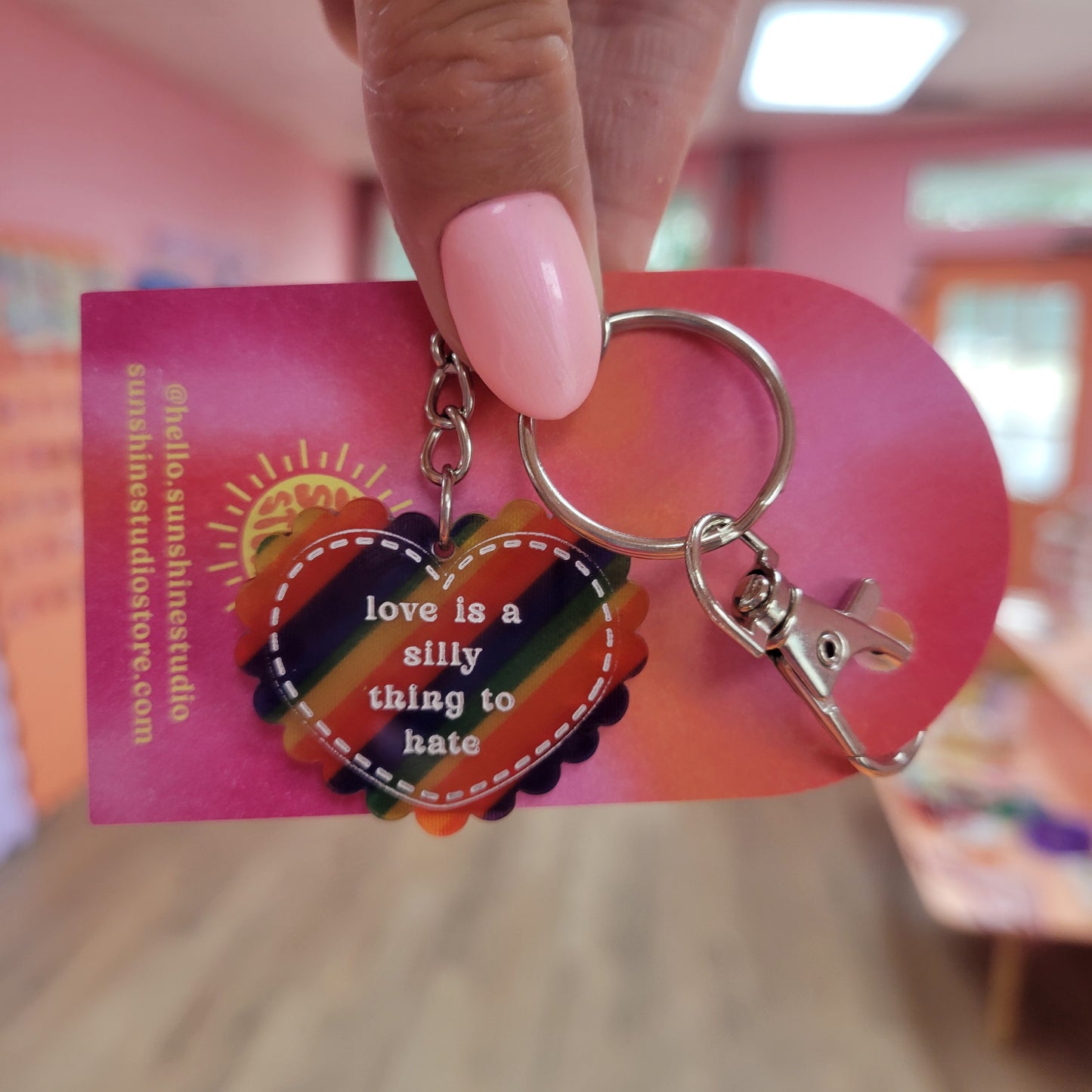 "Love is a Silly Thing to Hate" - Keychain
