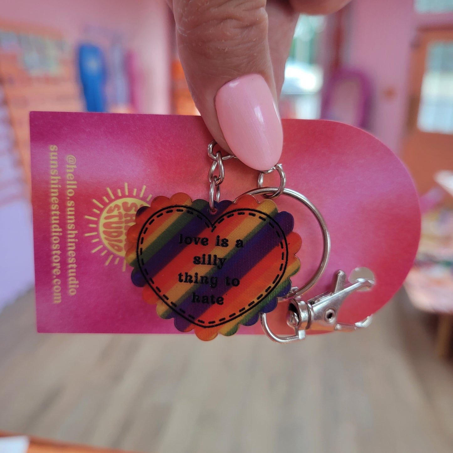"Love is a Silly Thing to Hate" - Keychain