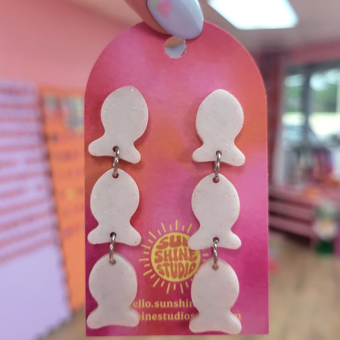 Parmesan Fish Cracker - Triple Dangle Earring