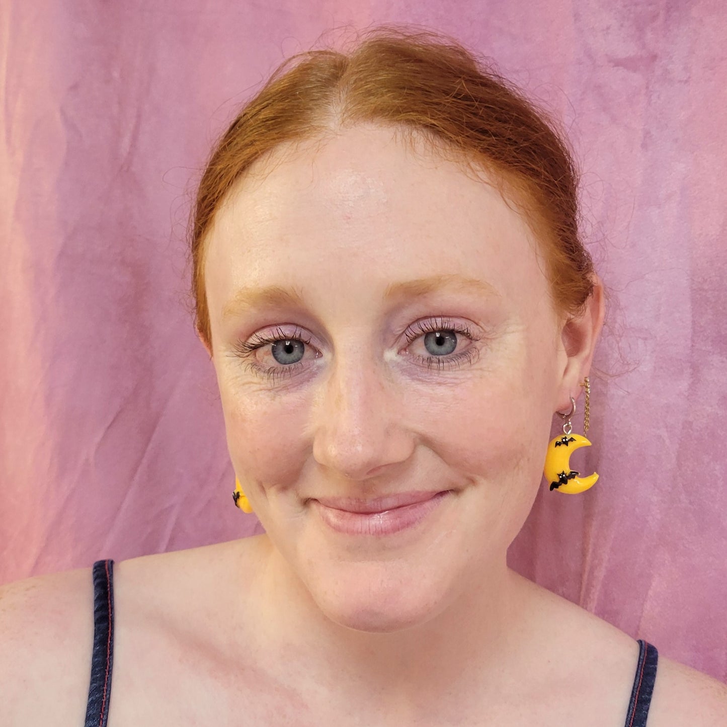 Spooky Moon Charm Earring
