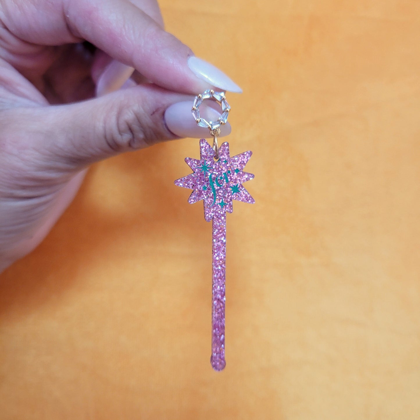 "For Good" Pink and Green Statement Earrings