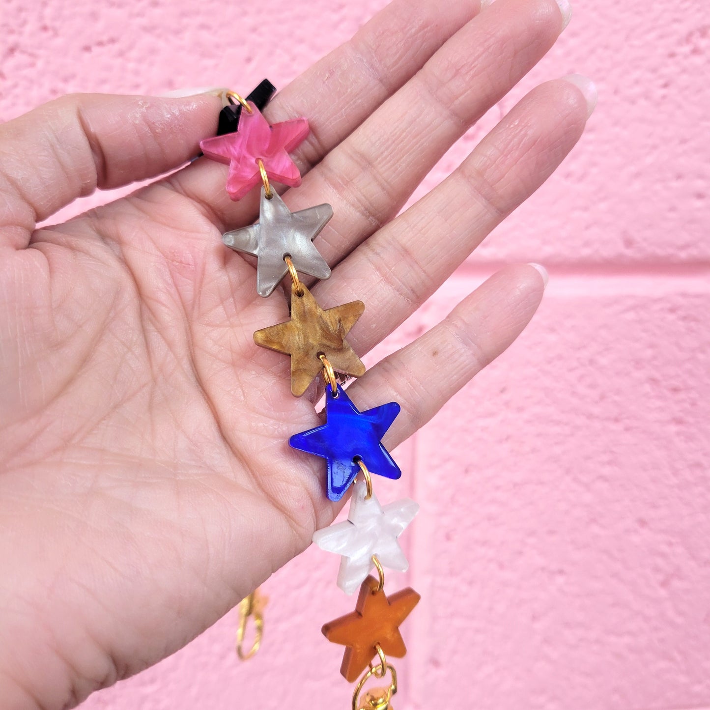 12 Eras - Colorful Pearlescent Stars Bag or Pants Charm