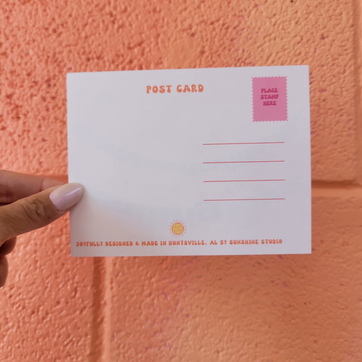 "Sending Love From Huntsville, AL" - Single Postcard