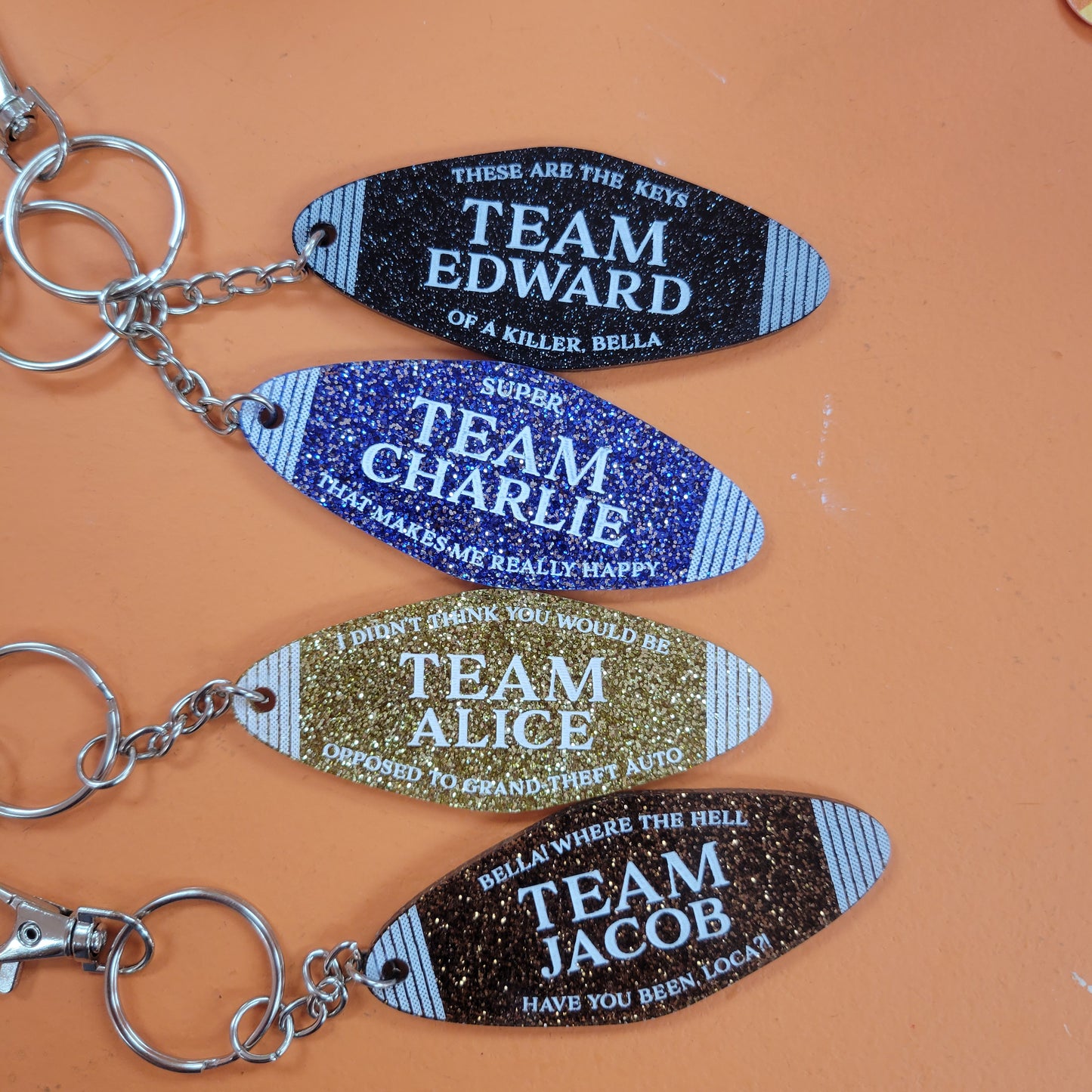 "Team Jacob" Motel Keychain