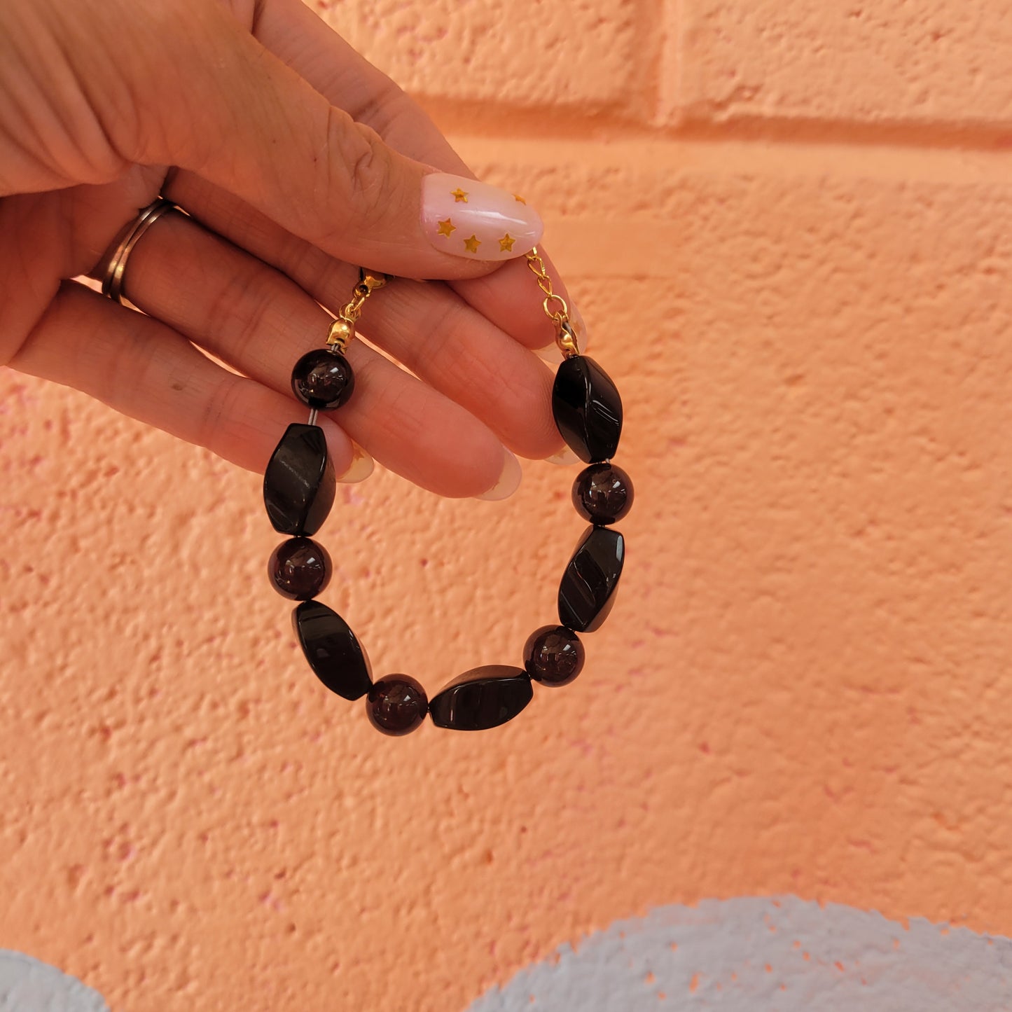Black Beaded Bracelet