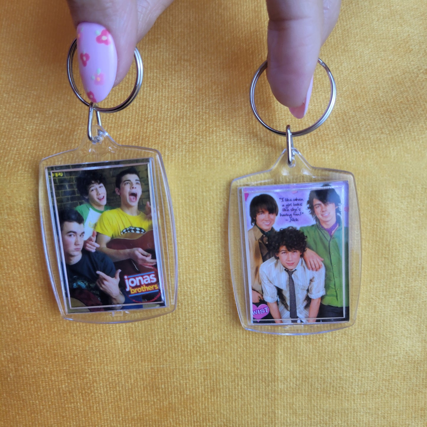 Y2K Jonas Brothers 2-Sided Keychain