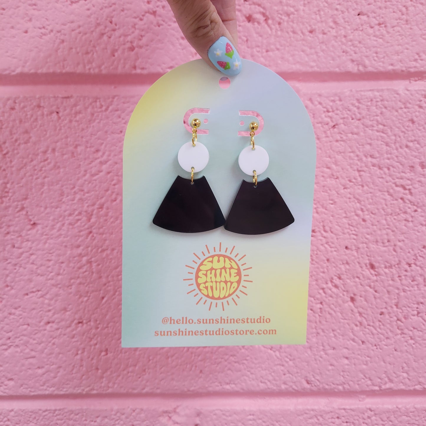 Black and White Retro Chic Earrings