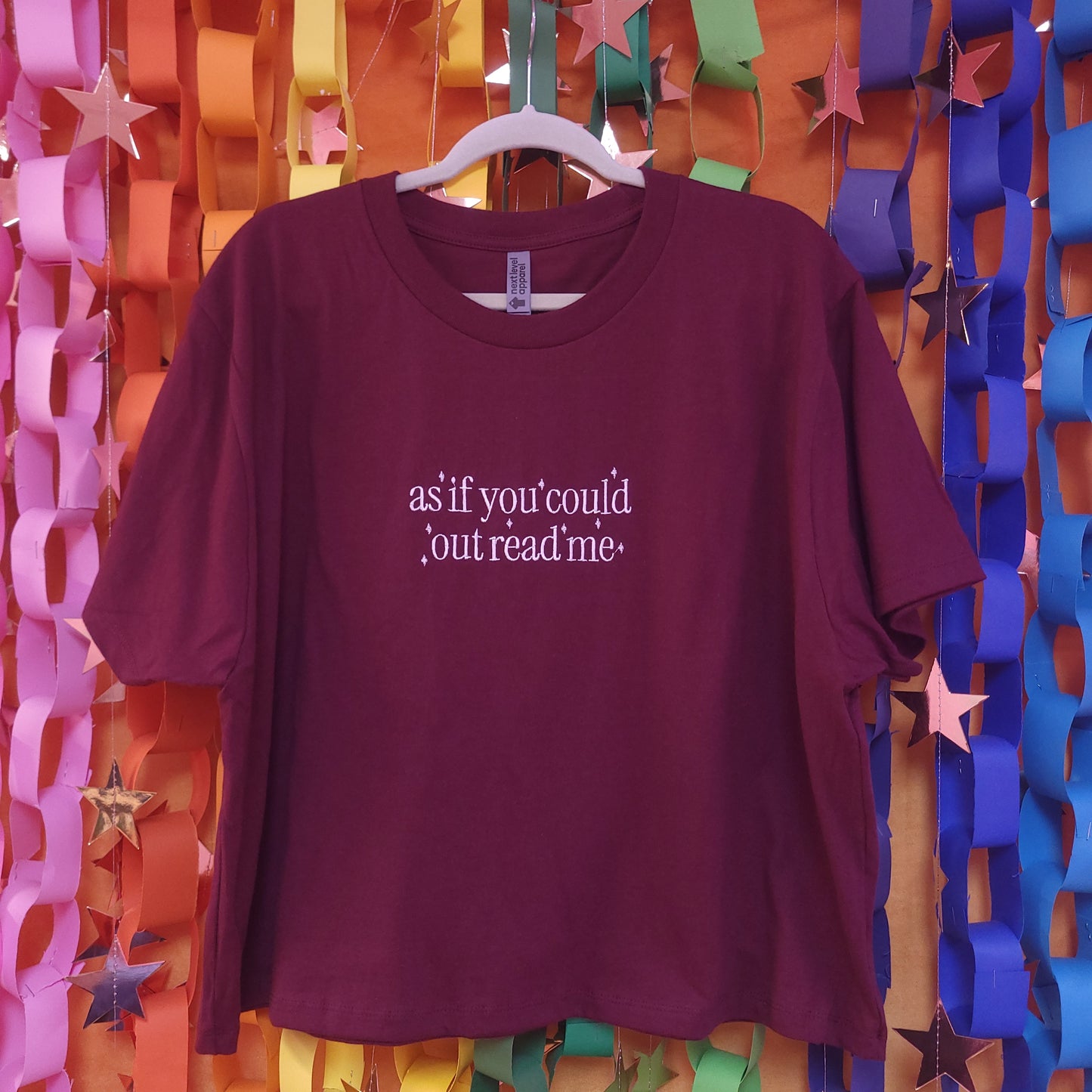 "As if You Could Out Read Me" Embroidered Shirt
