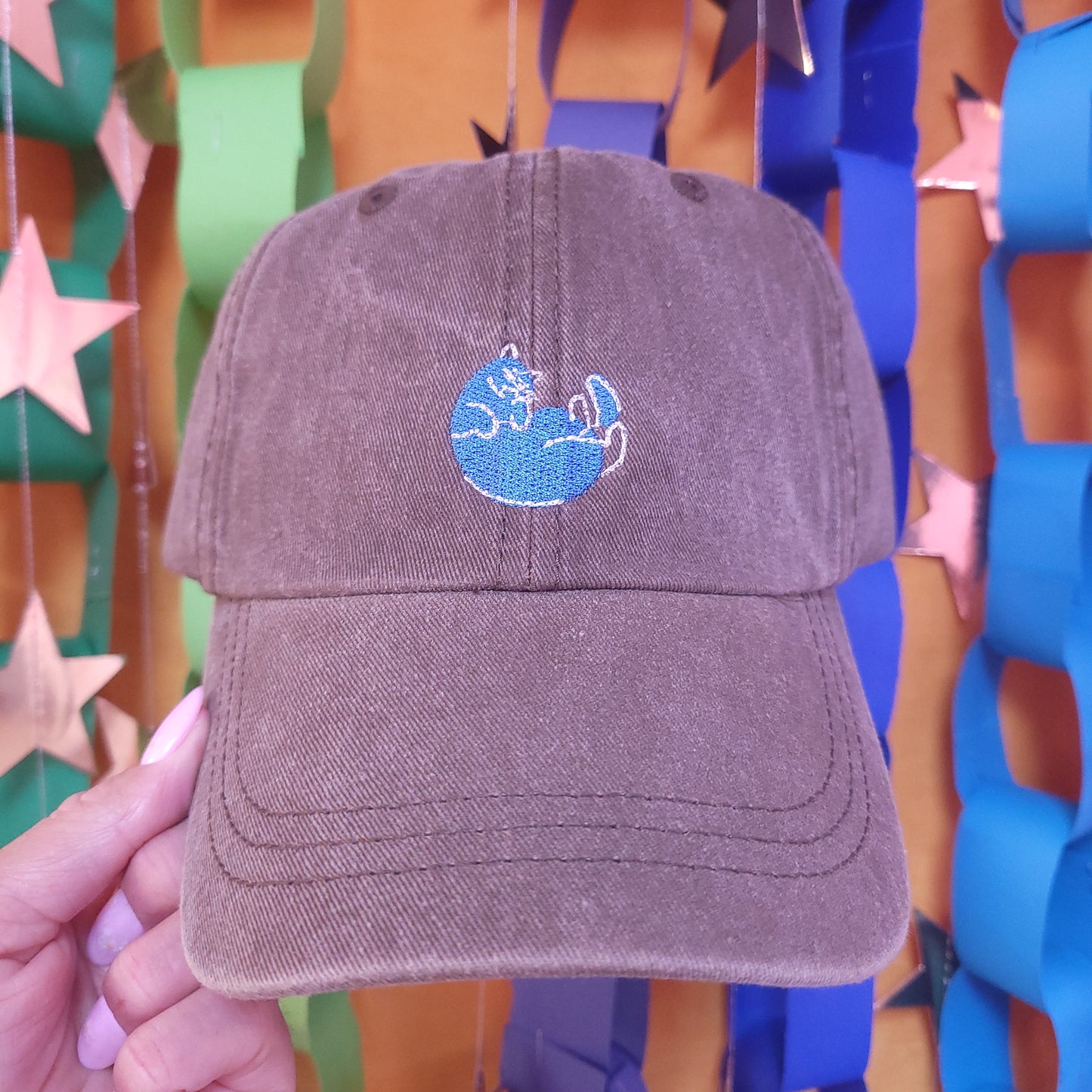 Abstract Cat - Embroidered Hat