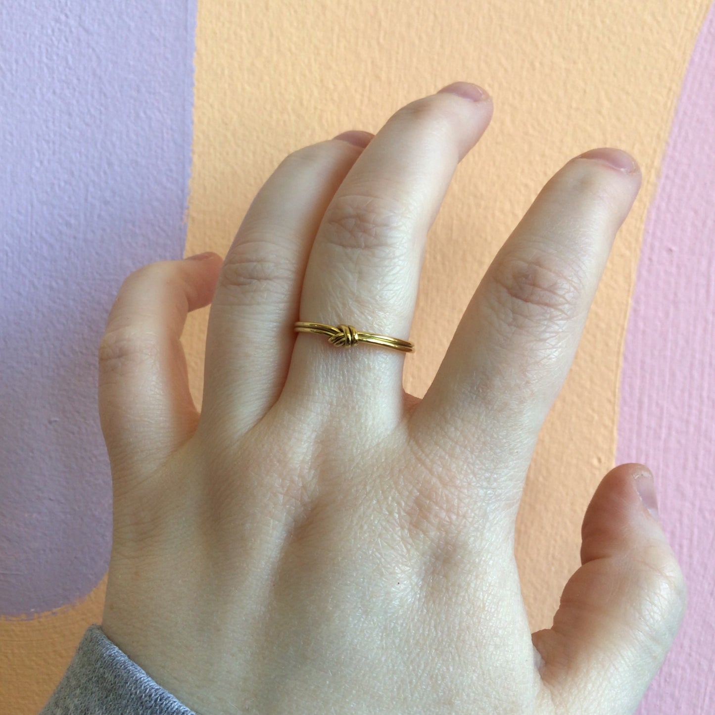 Dainty Knot Titanium Ring