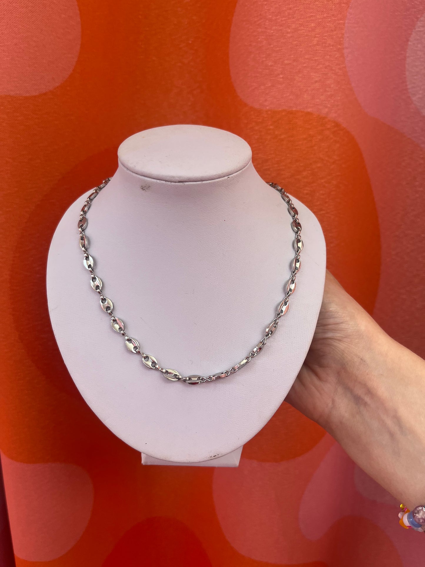 Grunge Girly Silver Necklace