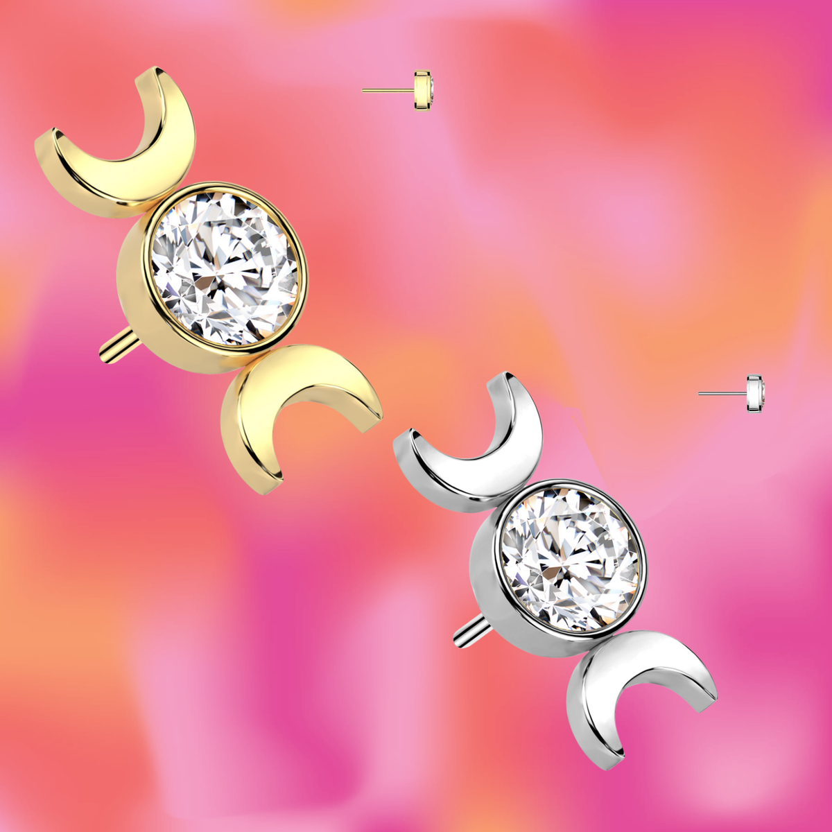 Phases of the Moon Titanium Flat Back