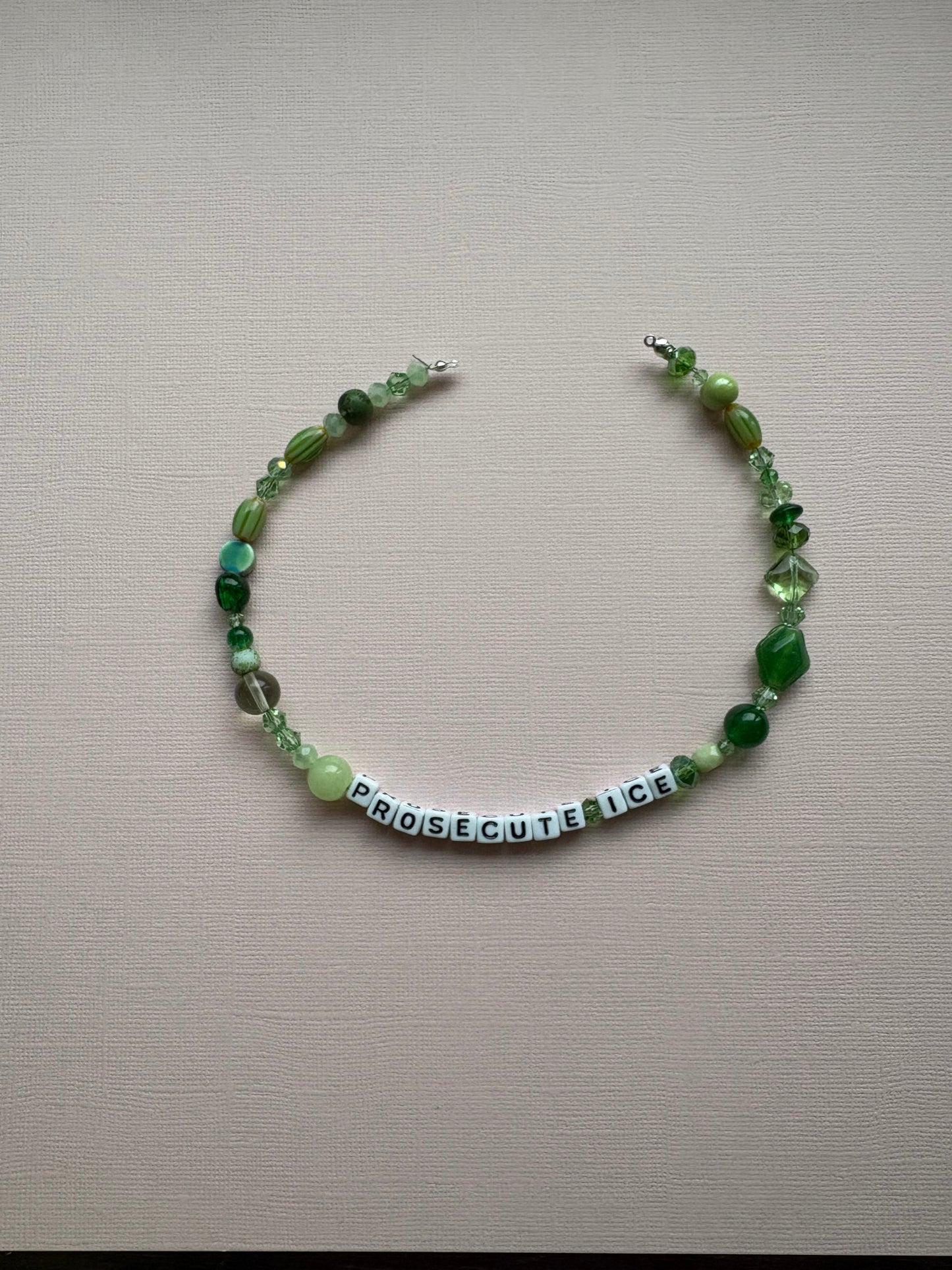 Prosecute ICE Green Phone Charm