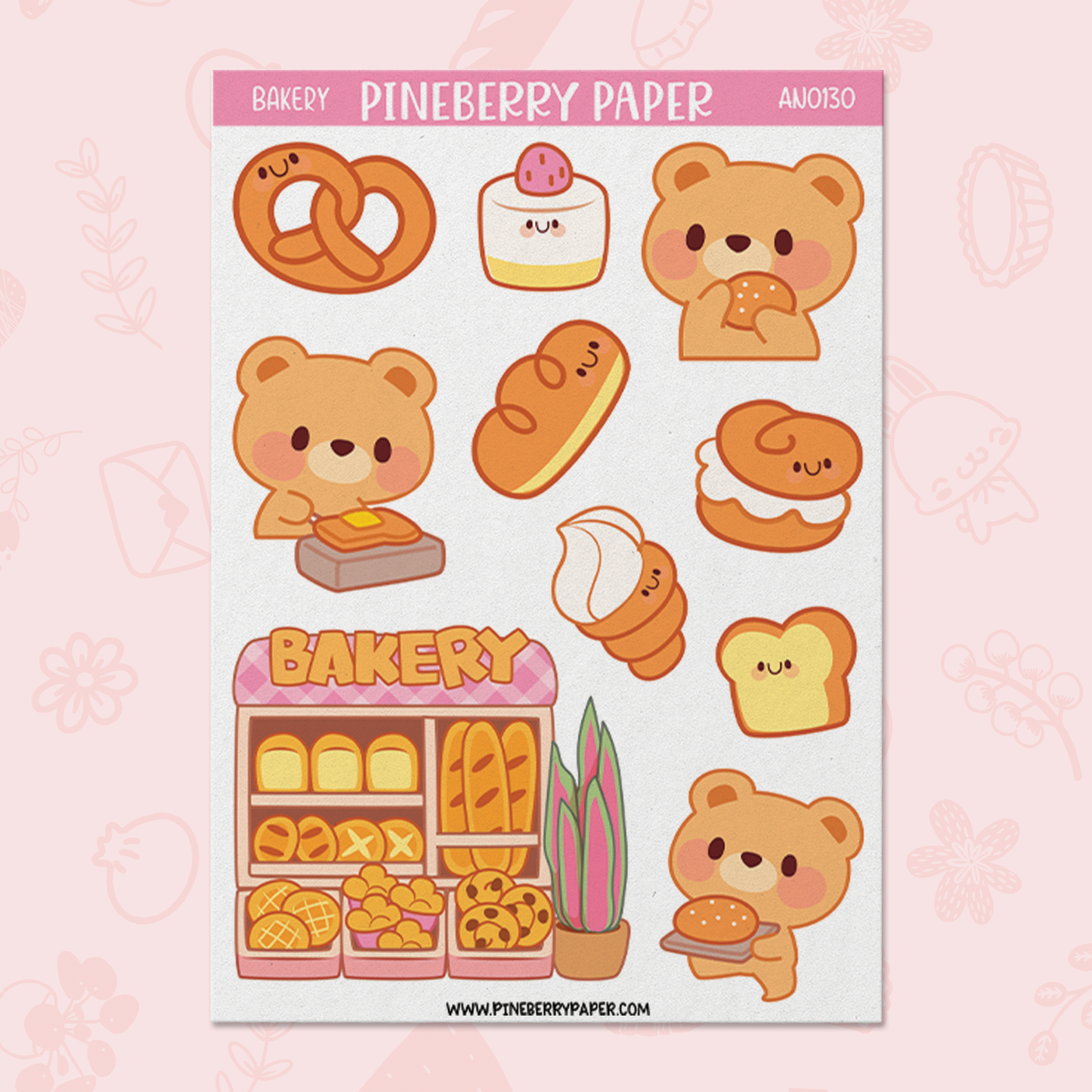Bakery Bear 2 Sticker Sheet