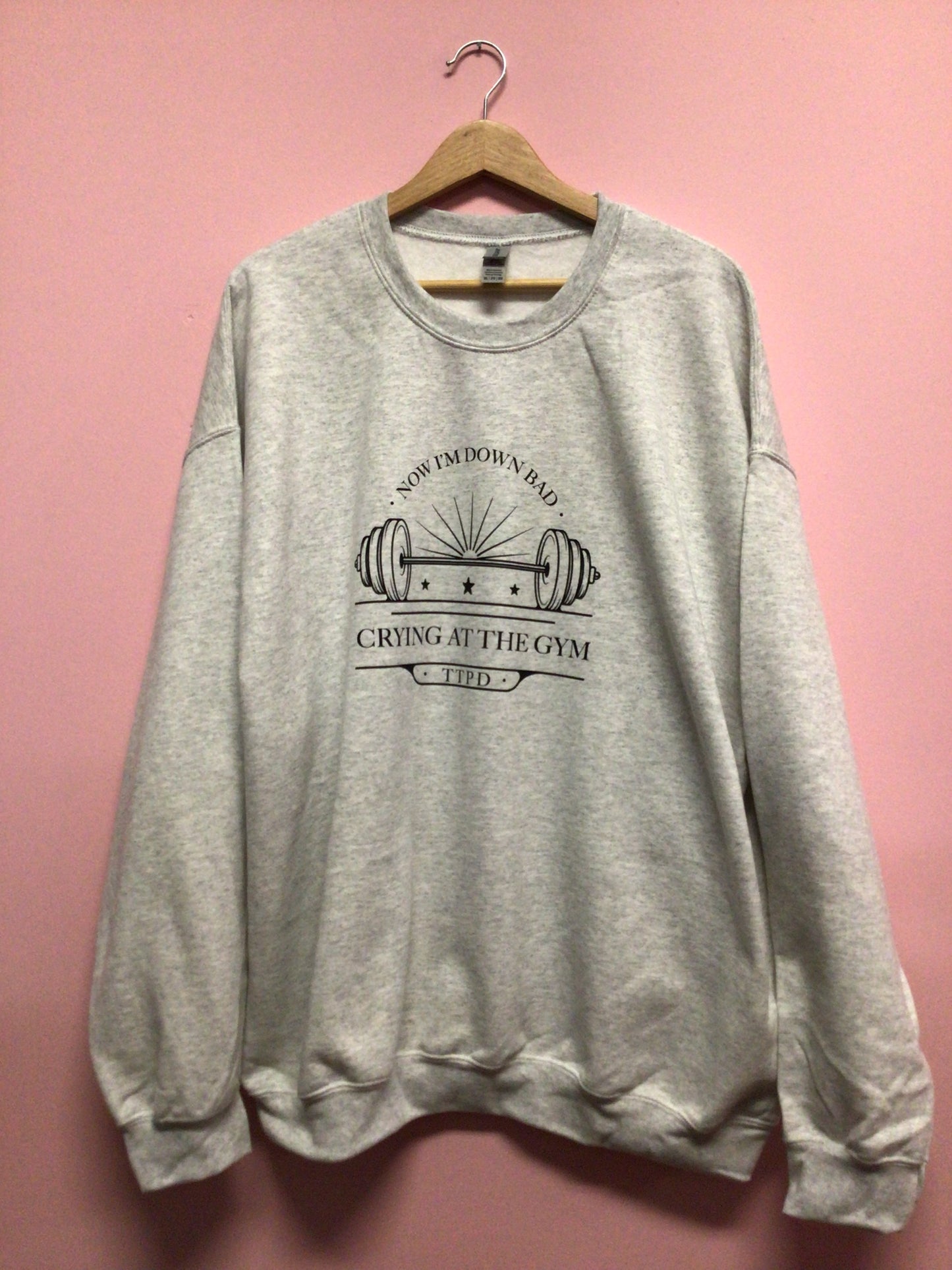 Down Bad Crying at the Gym Shirt and Crewneck