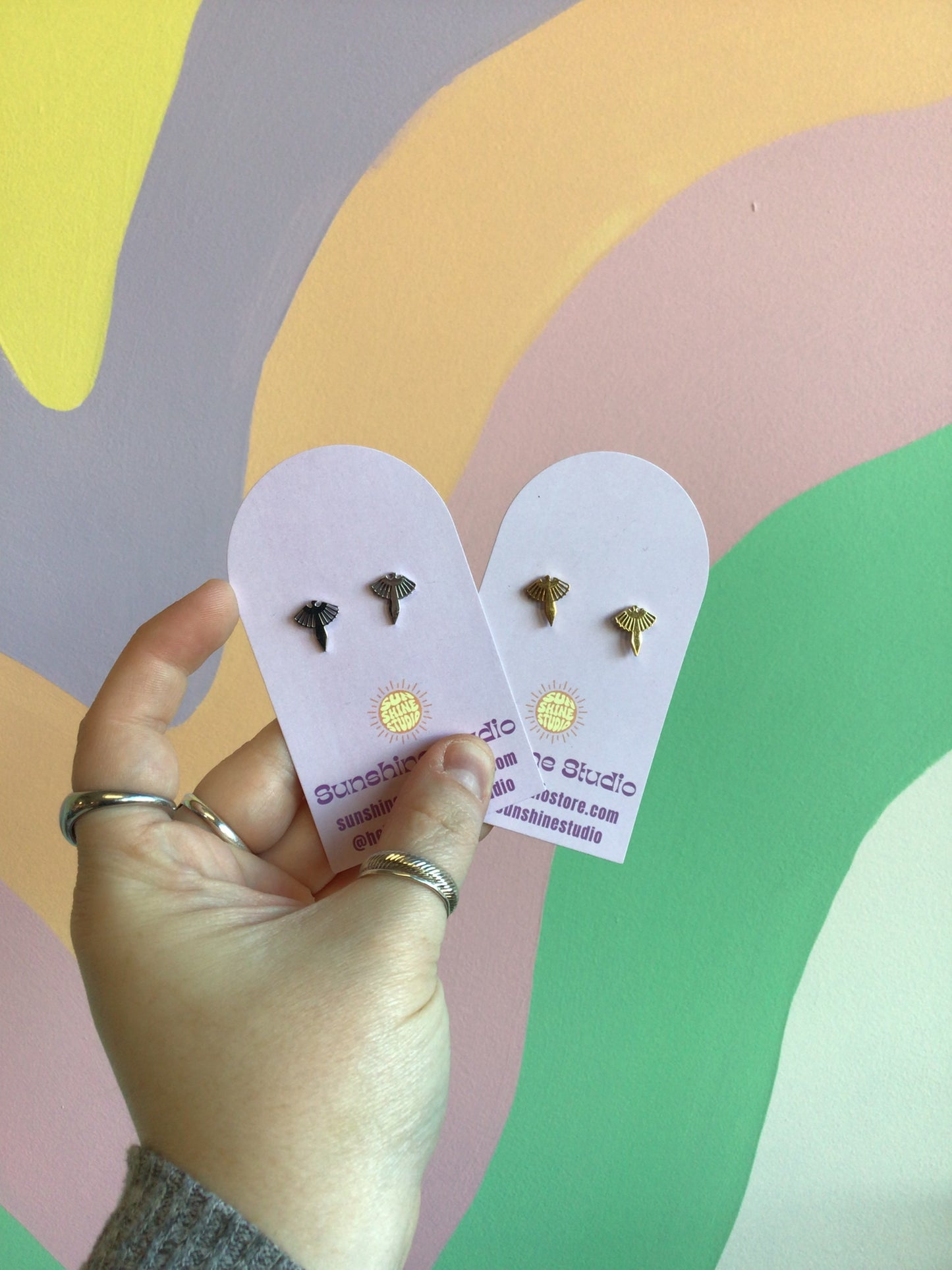 Tiny Thunderbird Studs