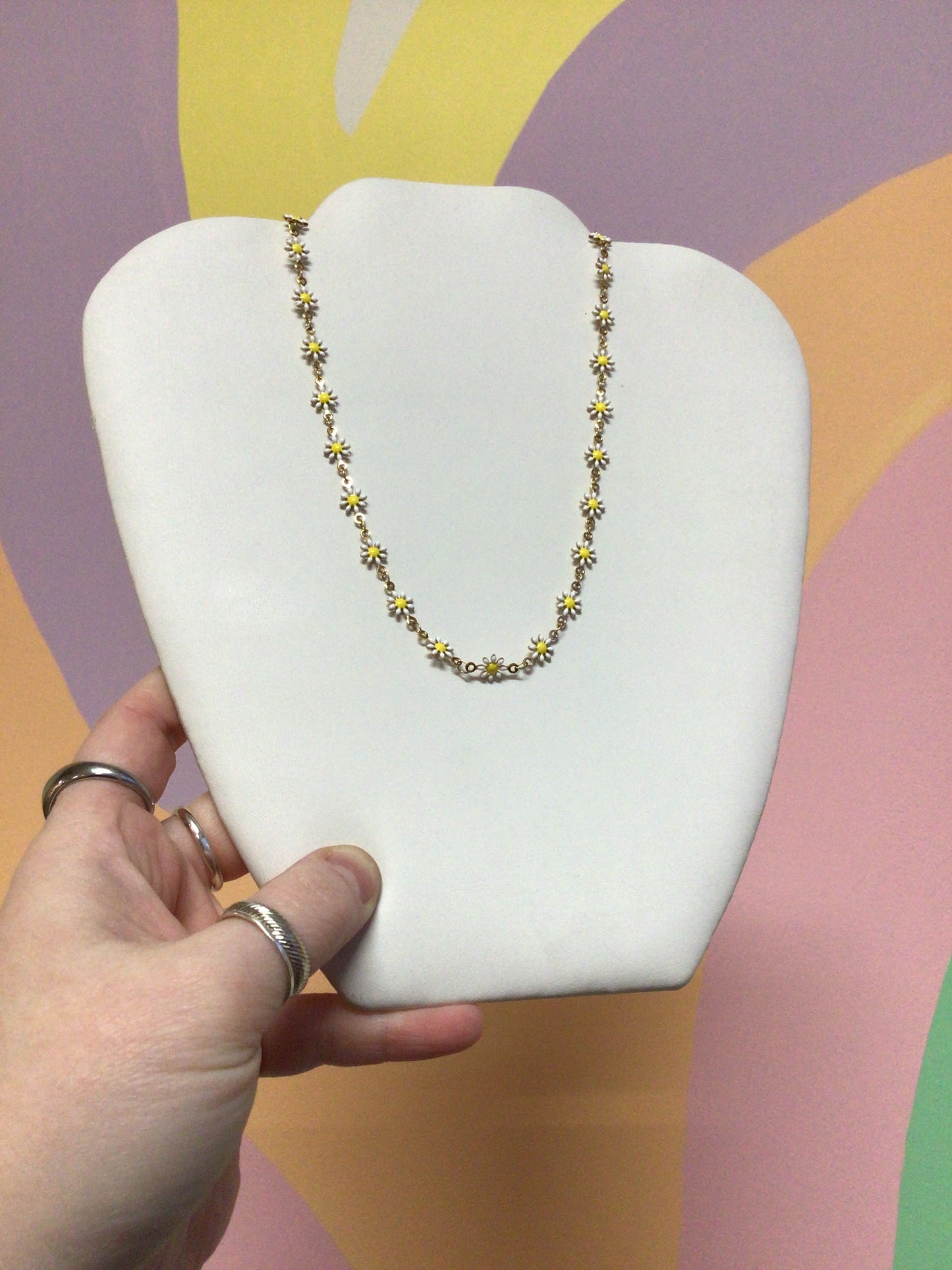 Daisy Chain Titanium Necklace