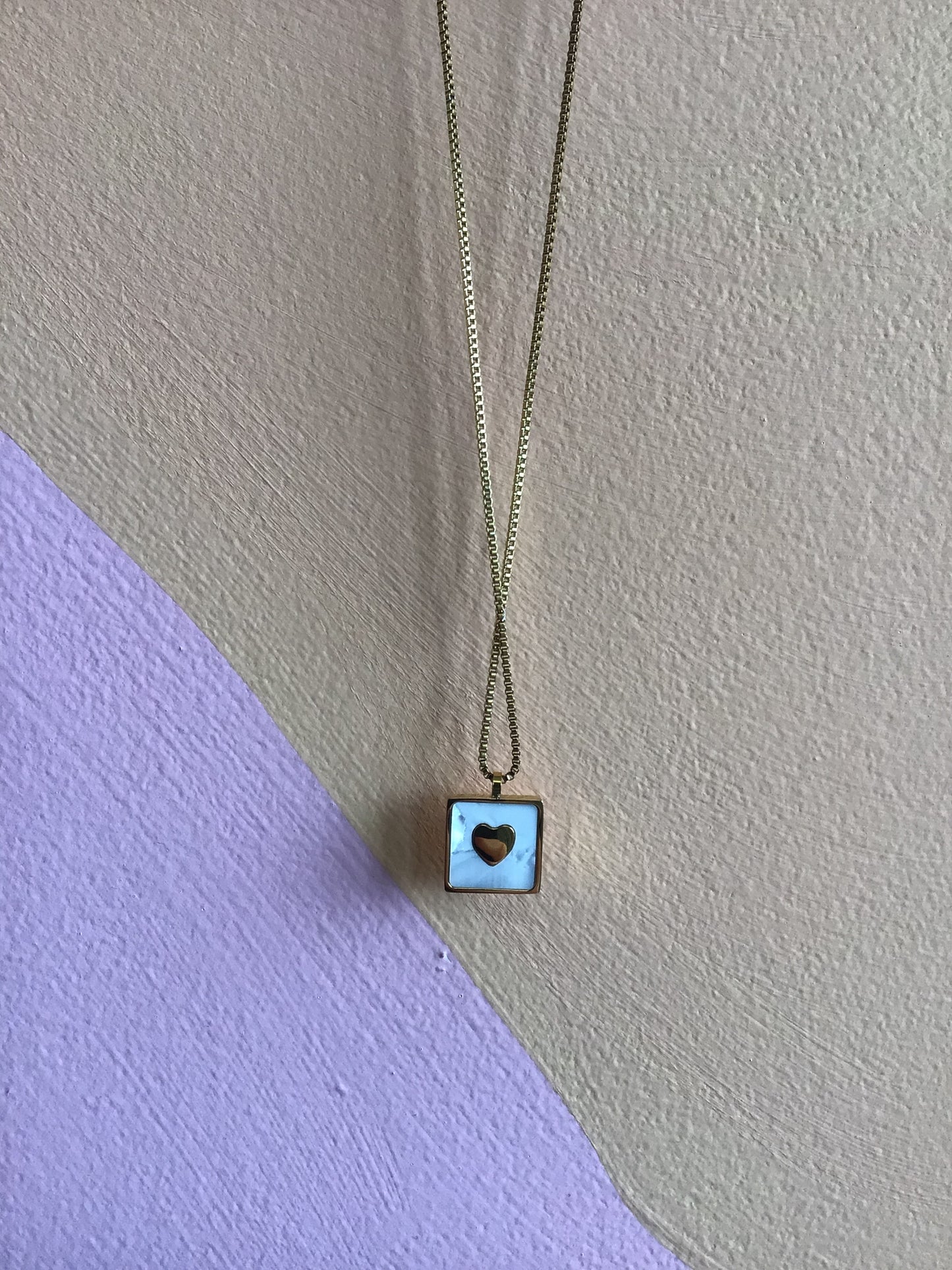 Titanium Mother of Pearl Charm Necklaces