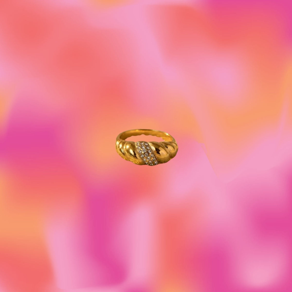 Bejeweled Baguette Titanium Ring
