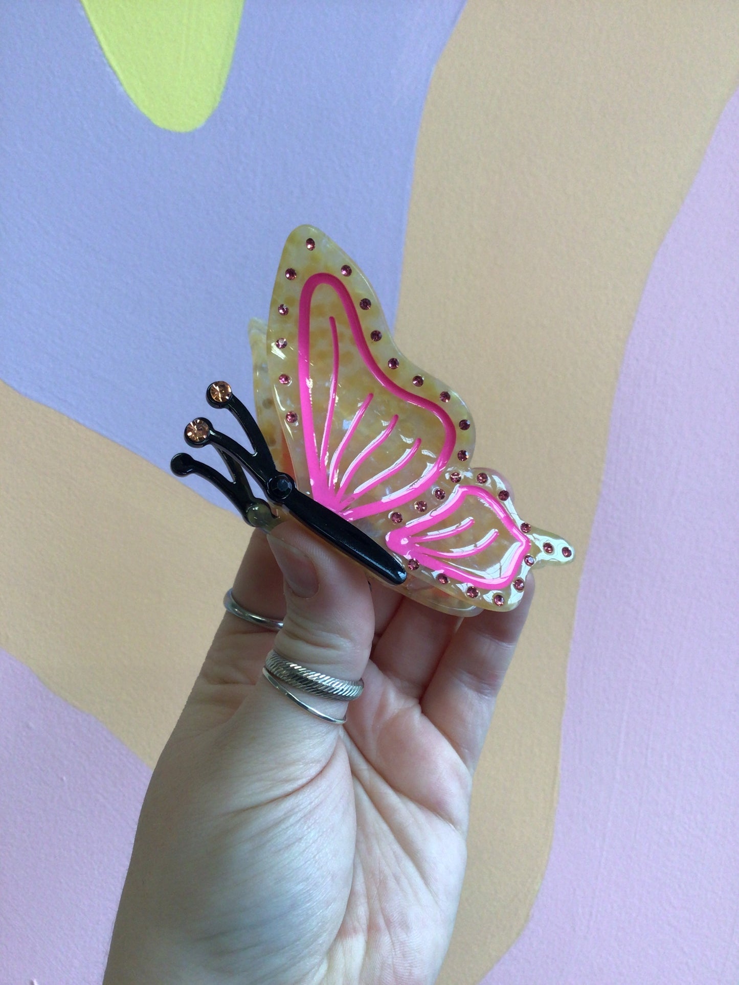 Bedazzled Butterfly Hair Claw