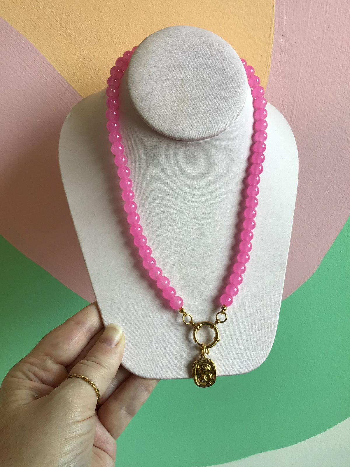 Evelyn Titanium Beaded Necklace