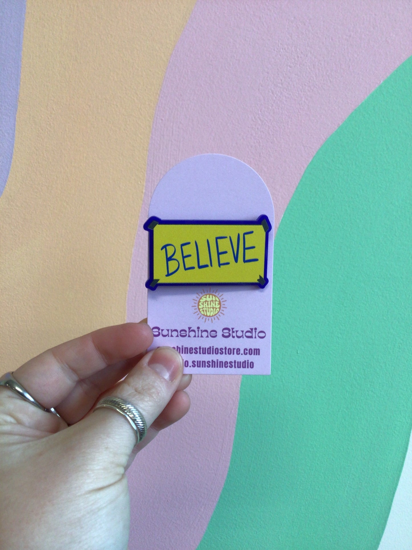 Believe Acrylic Pin