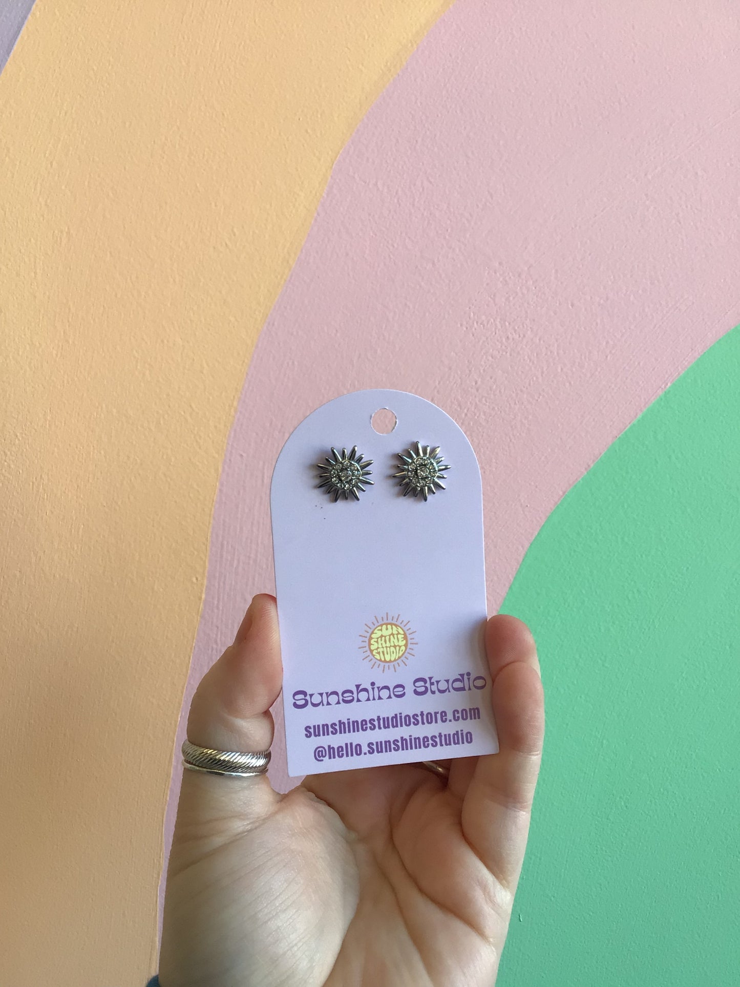 Sparkly Sun Studs
