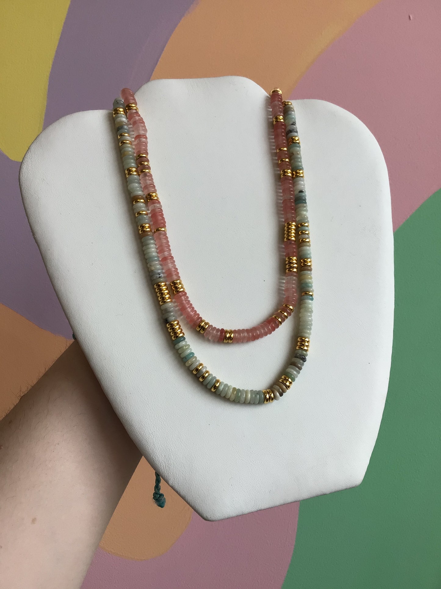 Pearl and Gold Titanium Necklaces