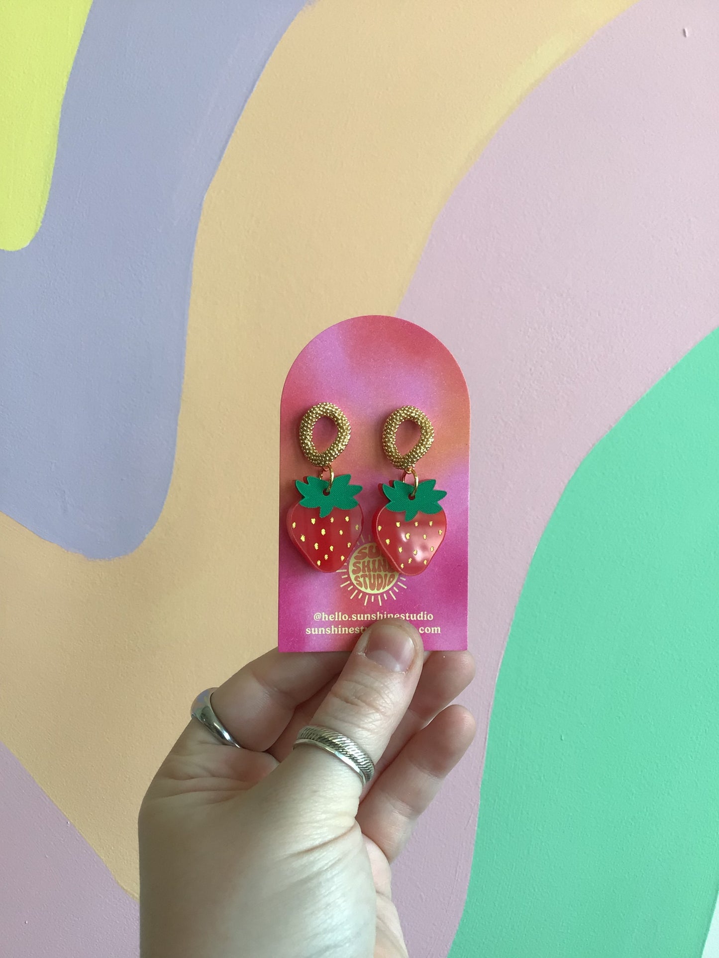 Summery Strawberry Earrings