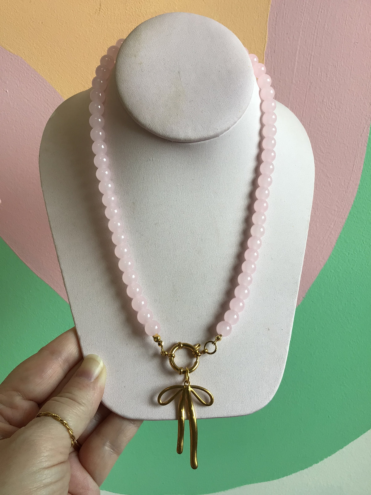 Della Titanium Beaded Necklace