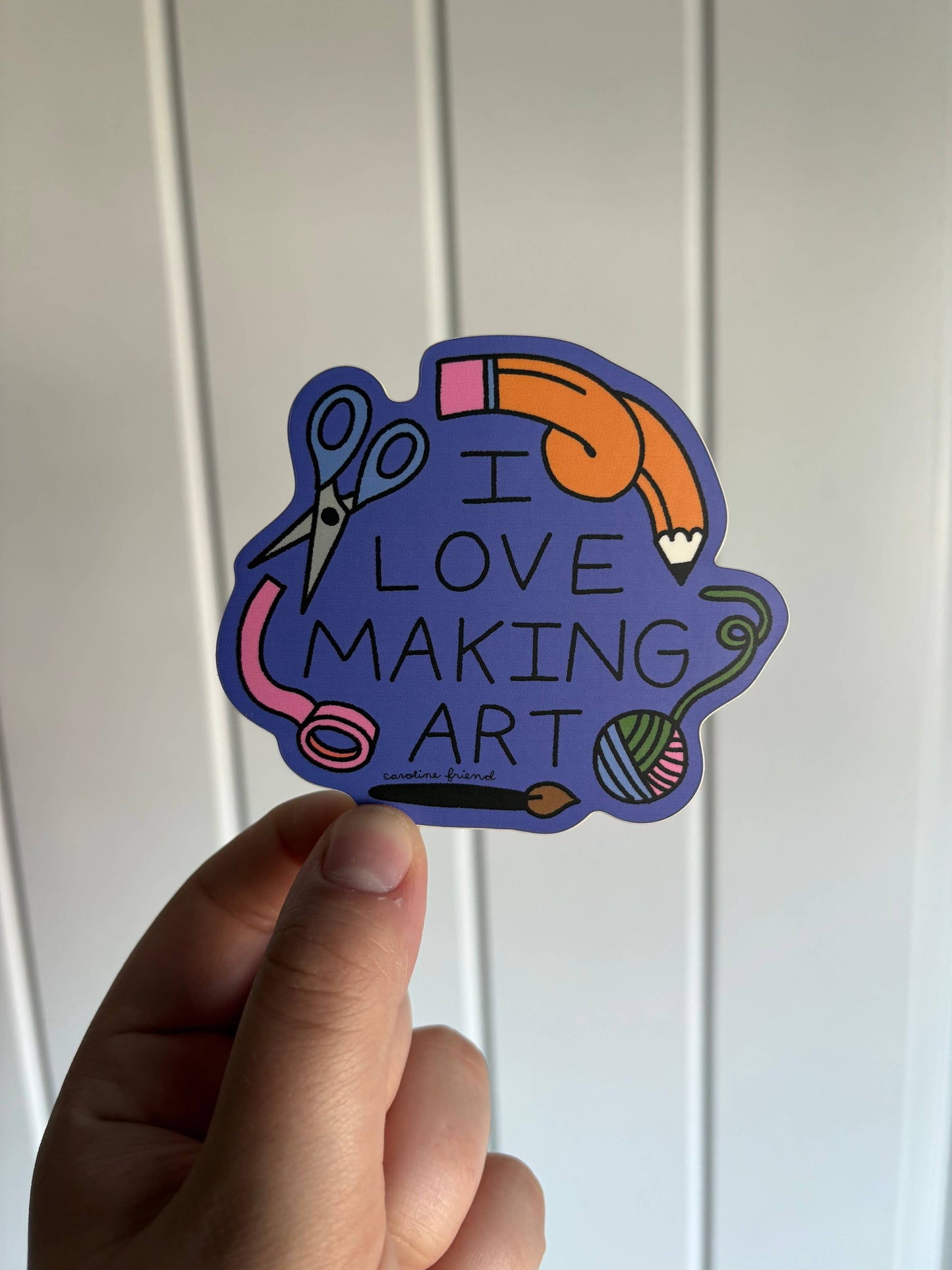 I Love Making Art Sticker | Waterproof Vinyl Crafty Doodle