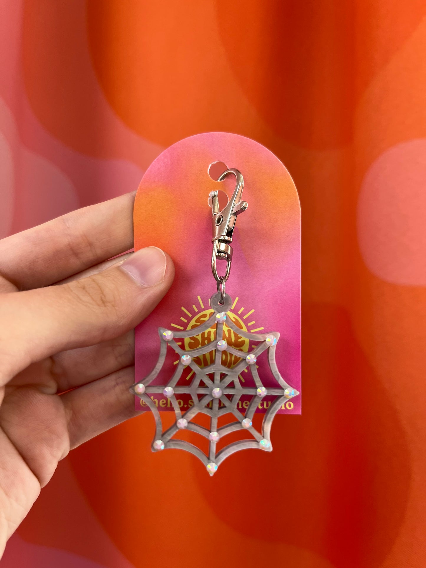 Sparkling Web Bag Charm