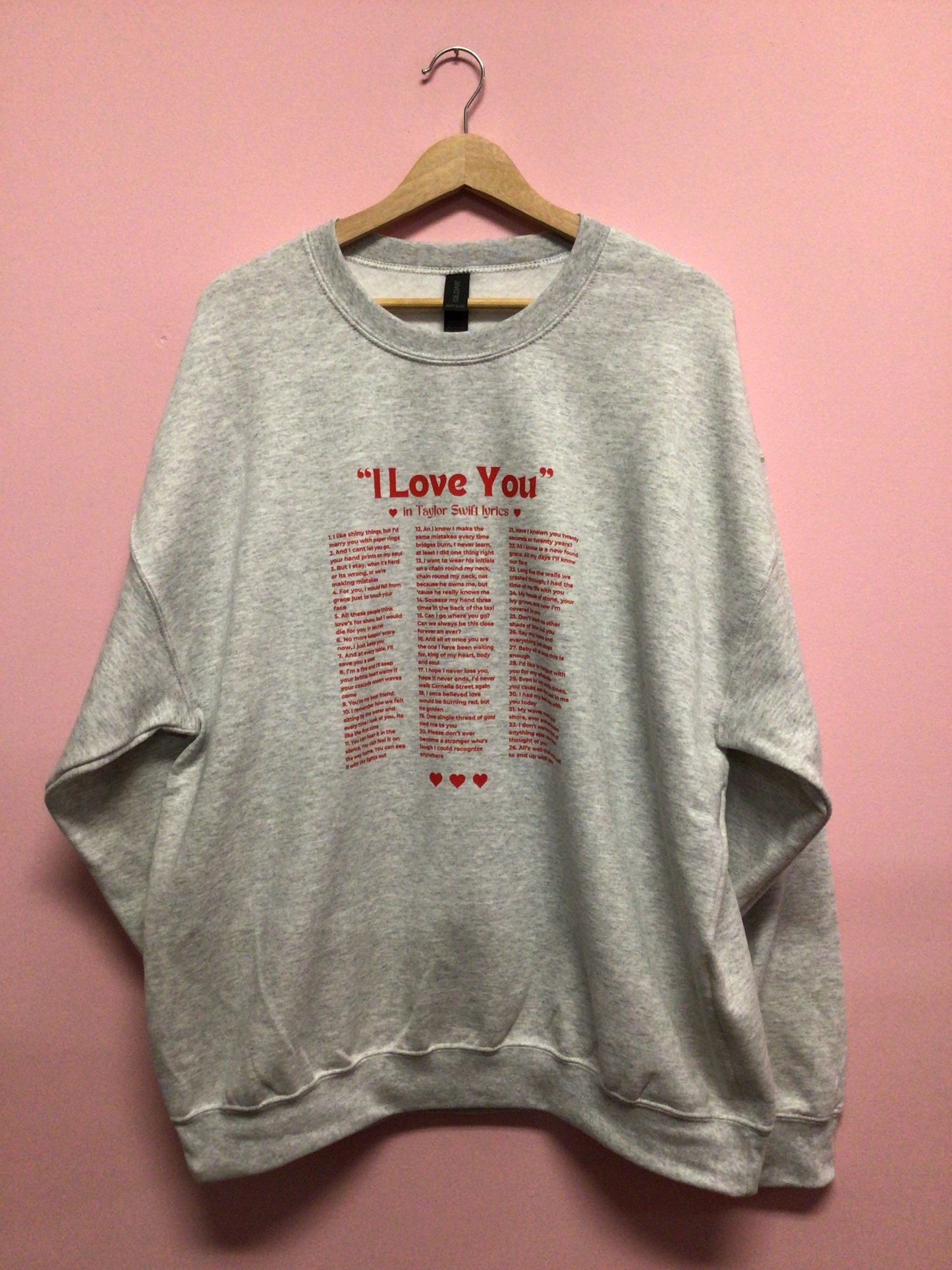 "I Love You" in Taylor Swift Lyrics Shirt
