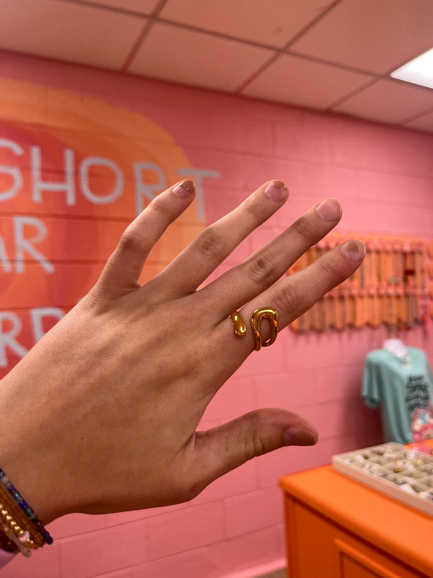 Window Wave Titanium Ring