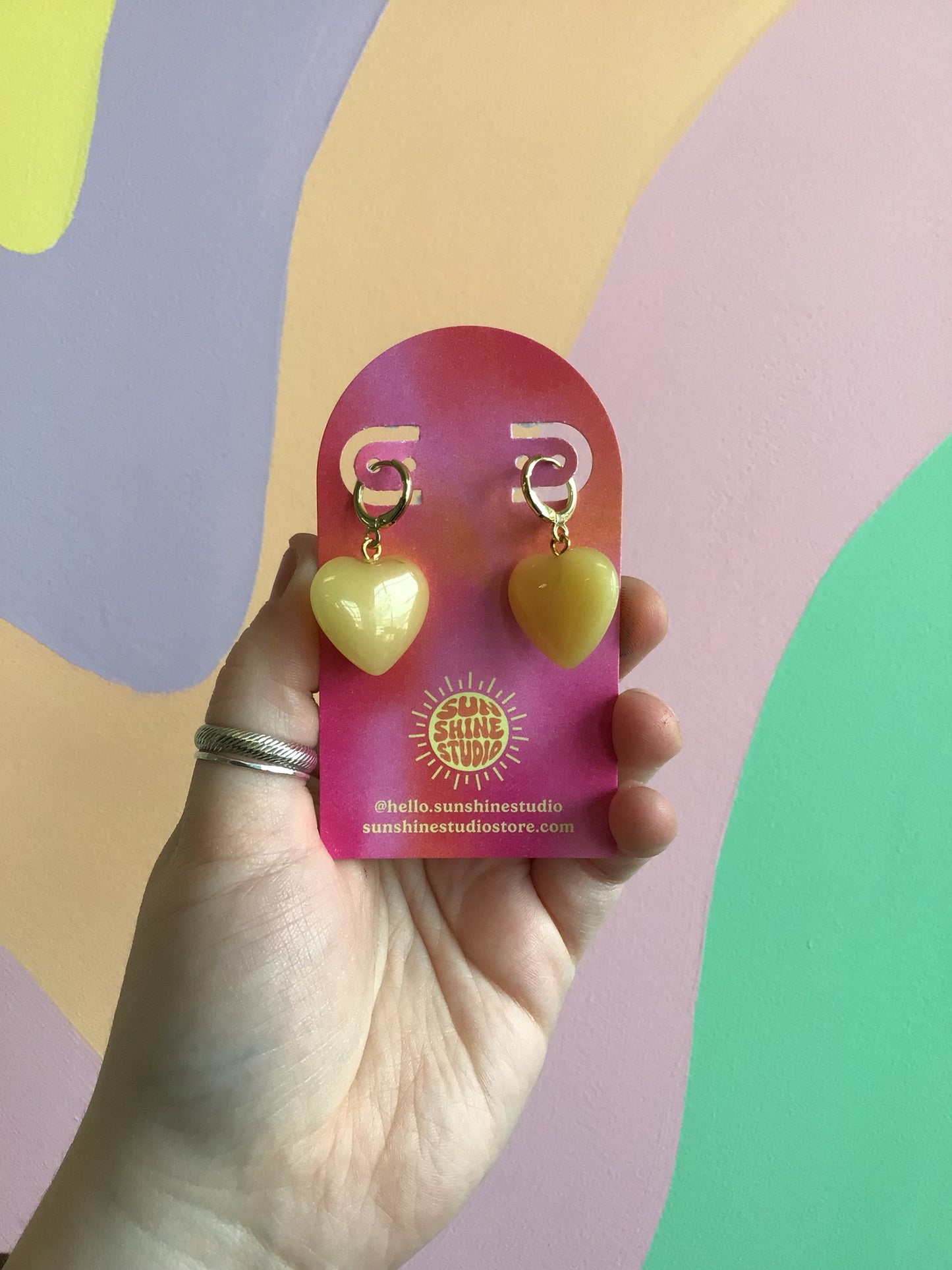 Heart Gem Huggies