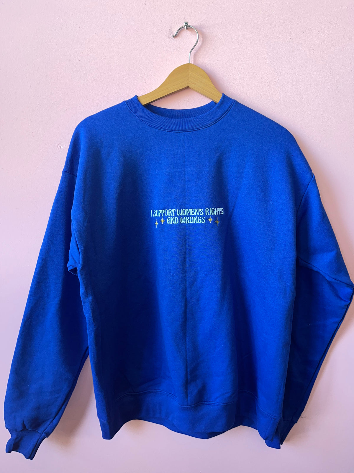 I Support Women’s Rights and Wrongs Embroidered Top