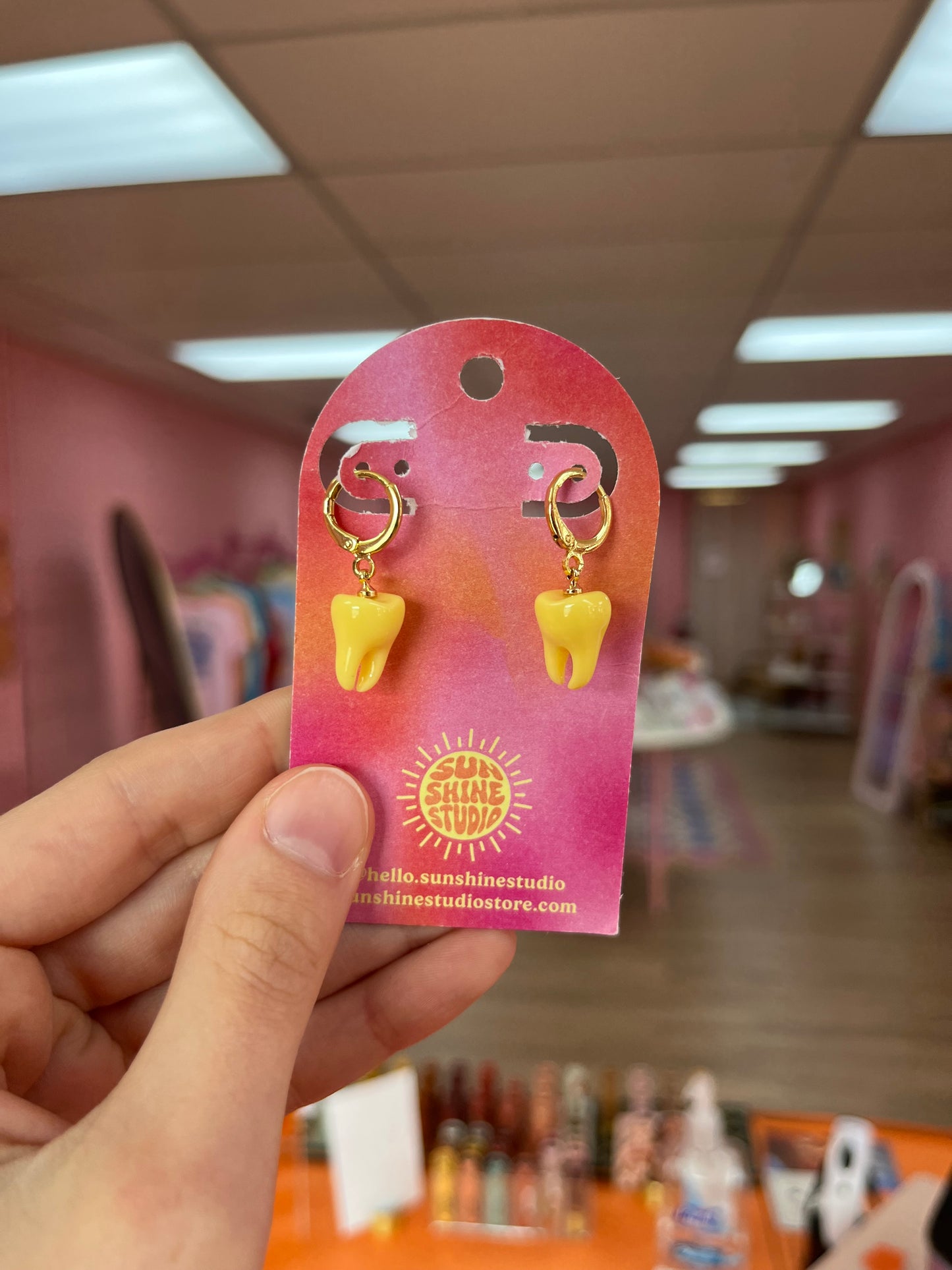 Tooth Charm Earrings