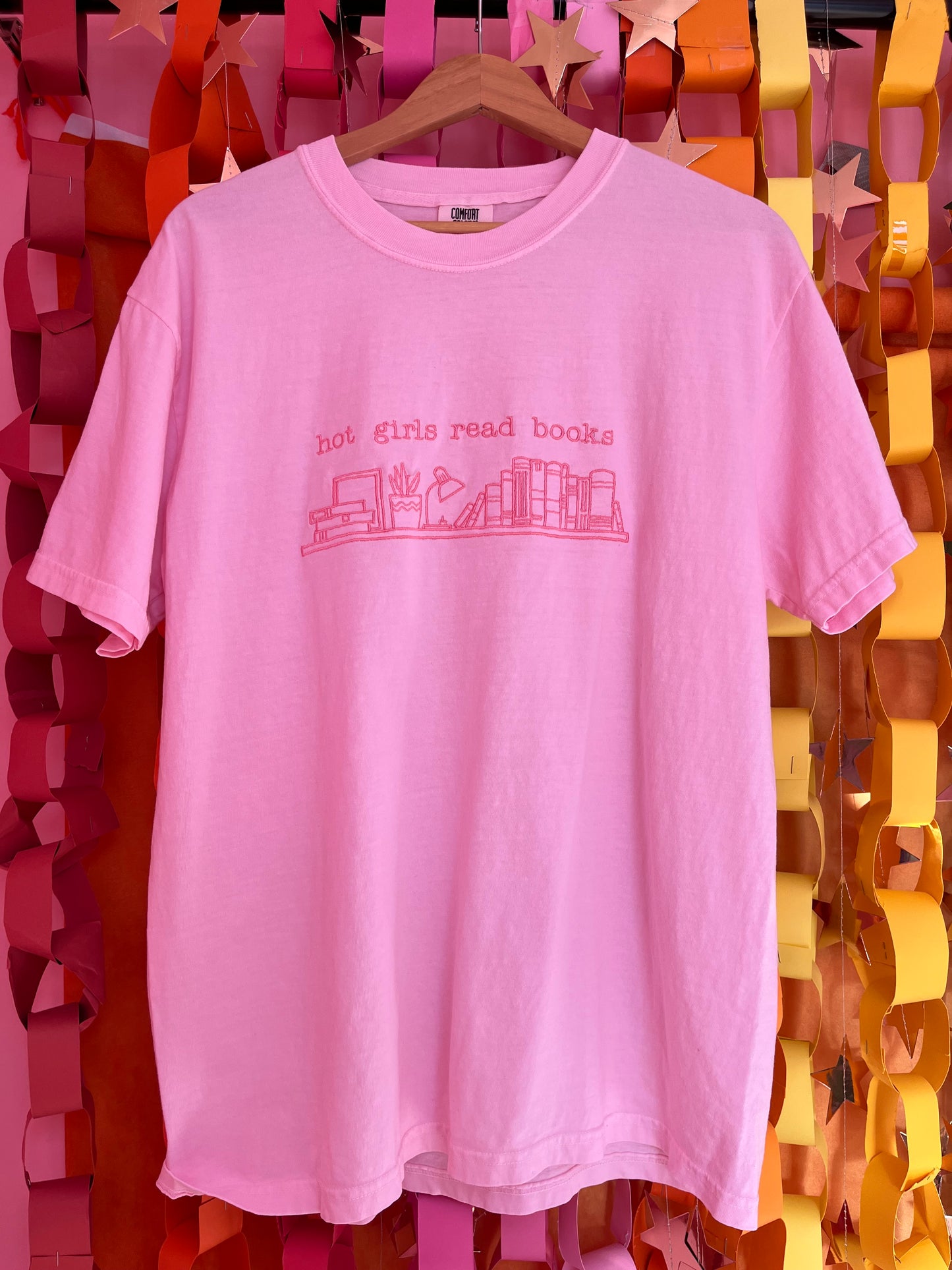 "Hot Girls Read Books" - Bookish Embroidered Crewneck and Shirts