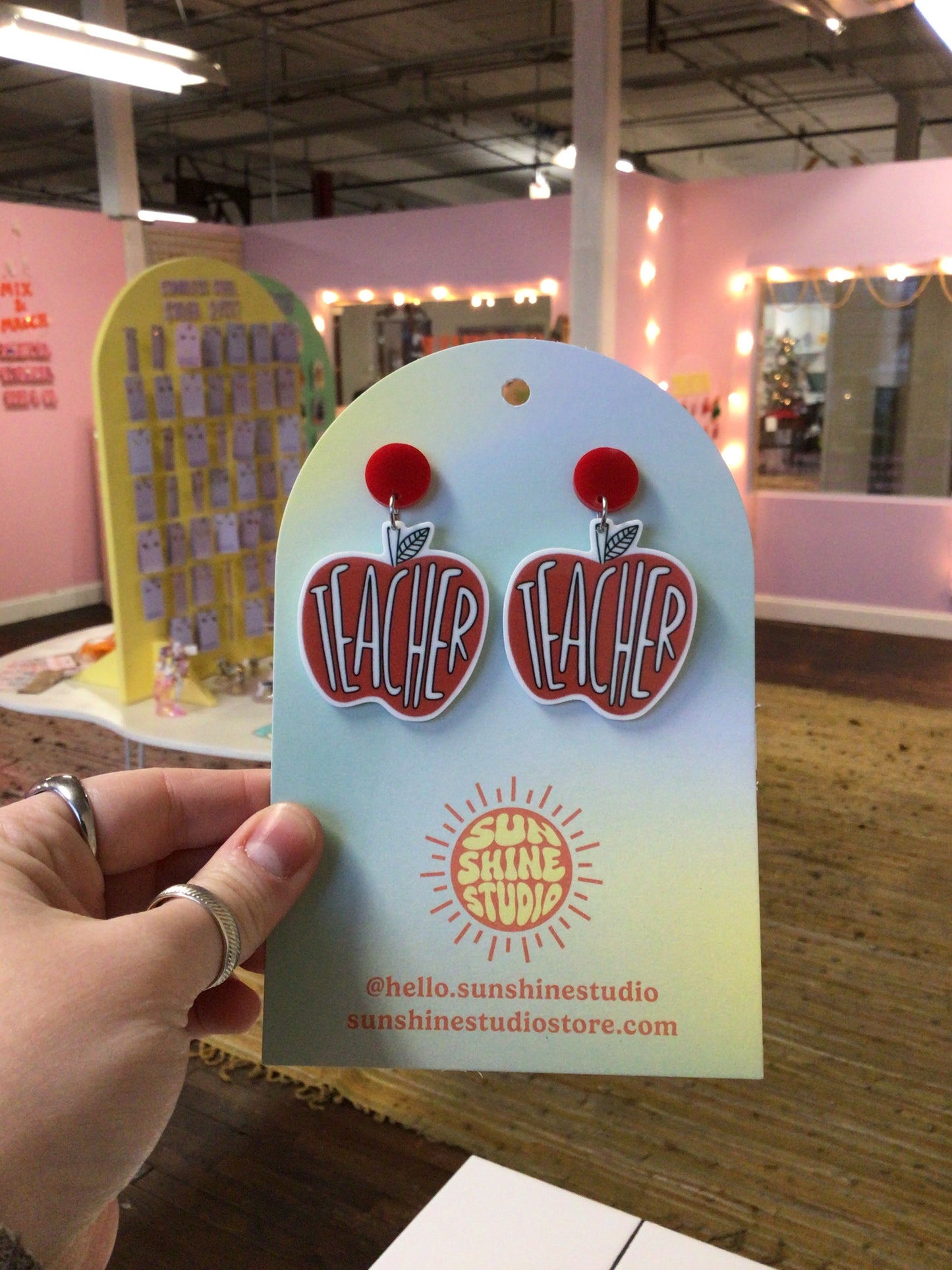 An Apple for Teacher Earrings