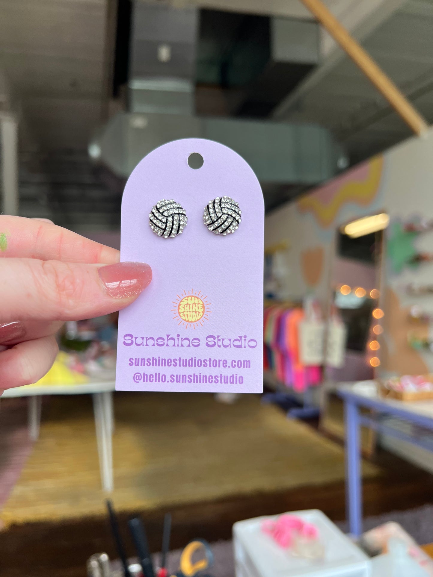 Tiny Volleyball Earrings