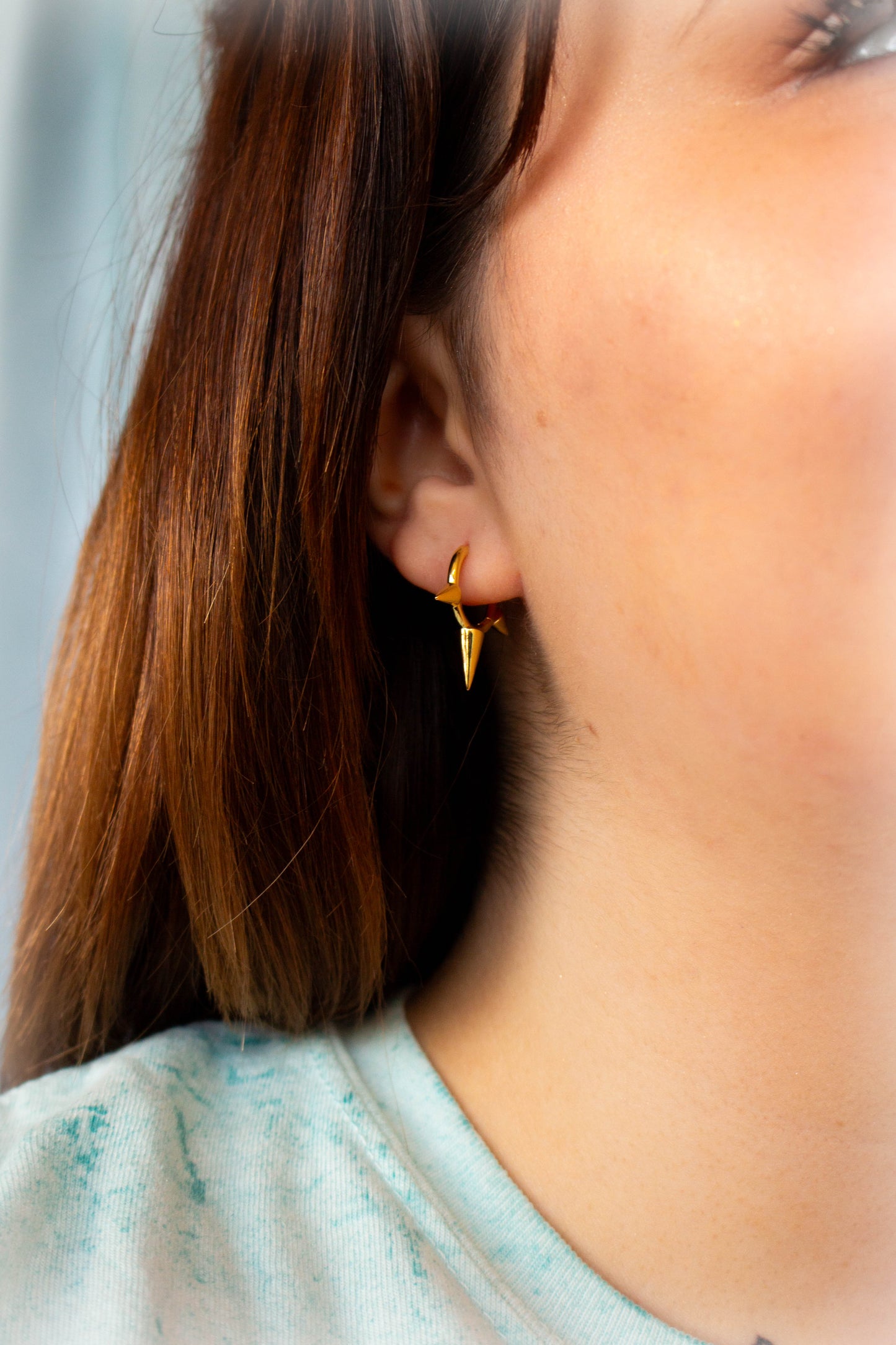 Spiked Hoop Earrrings