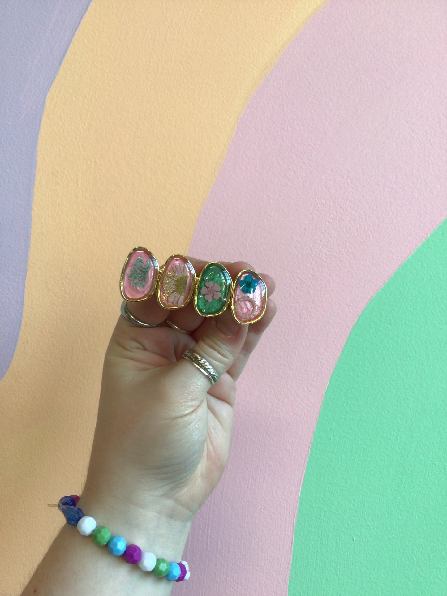 Resin Floral Barrette