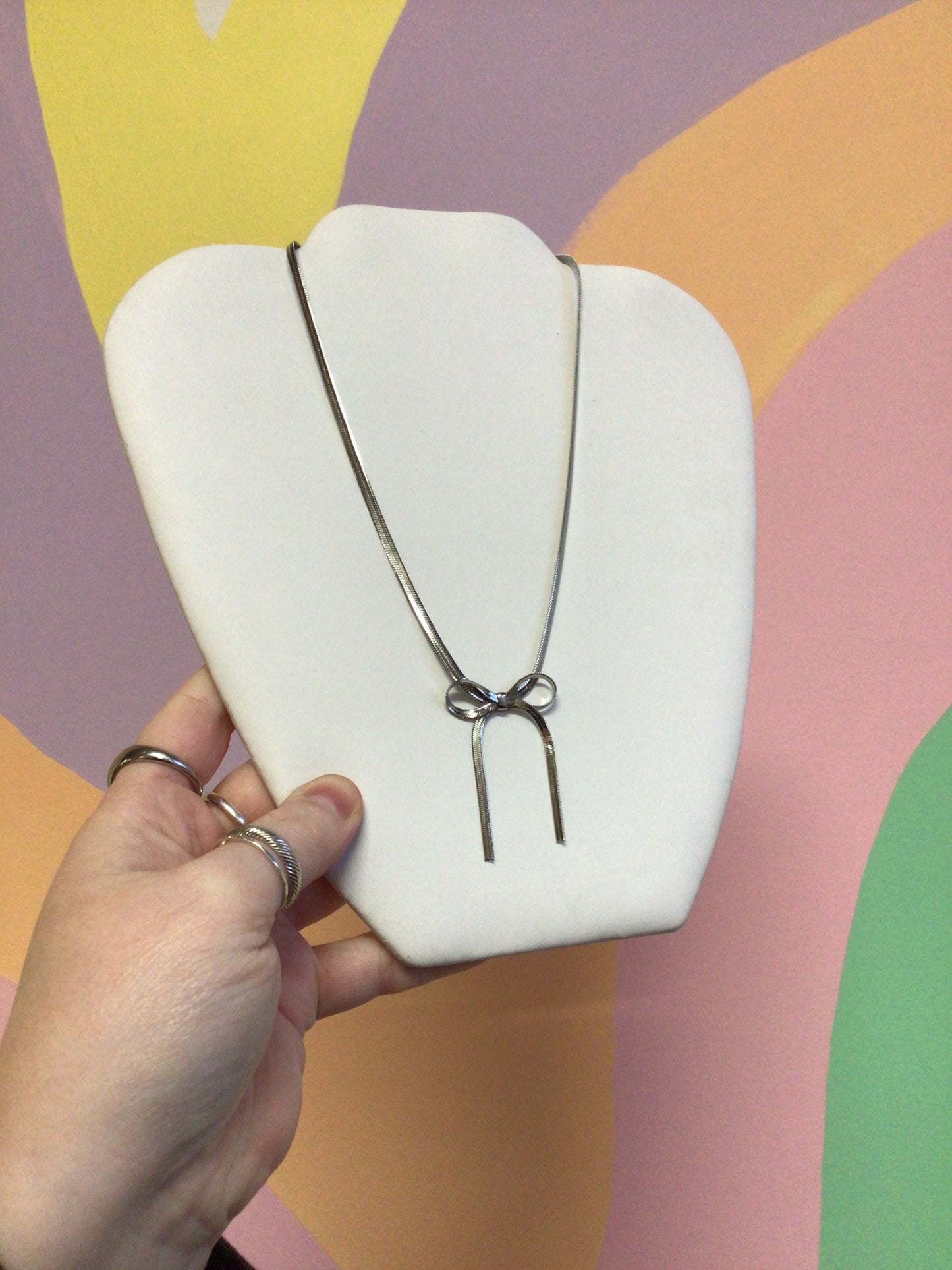 Titanium Bow Necklace