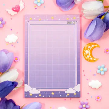 Computer Charm - Purple Sky Note Pad
