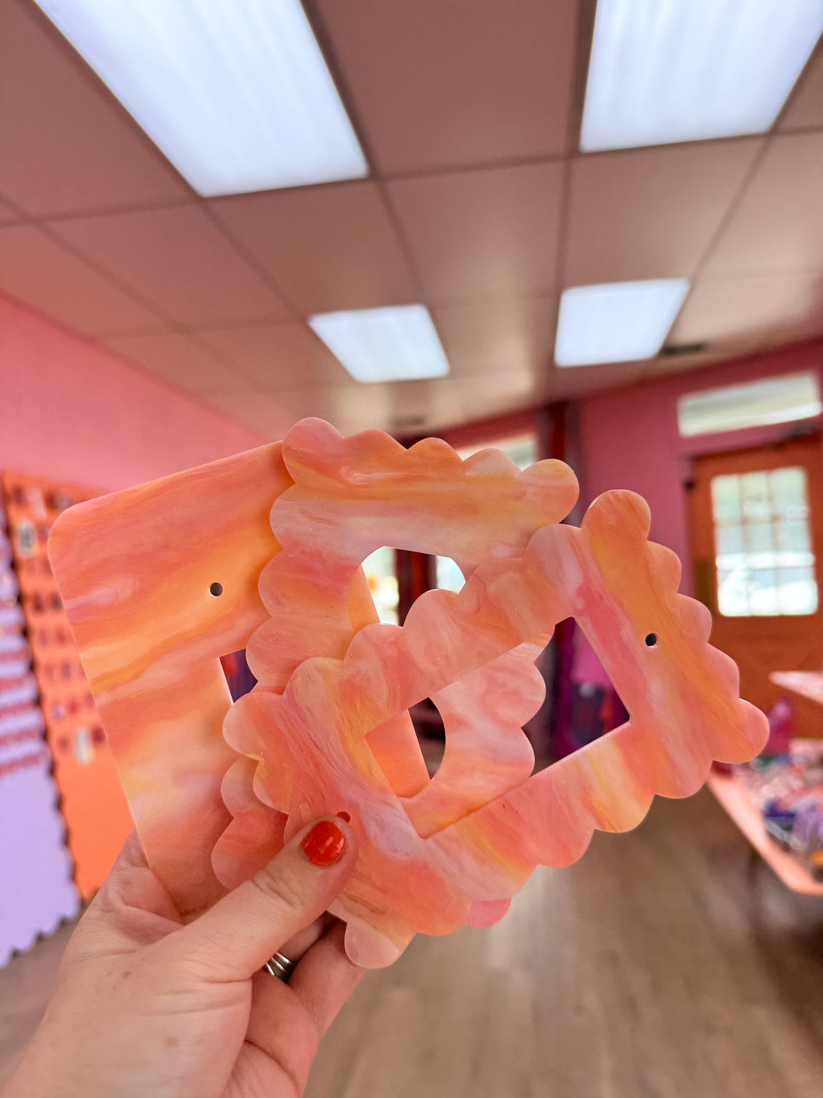 Light Pink & Peach Marble Outlet Covers