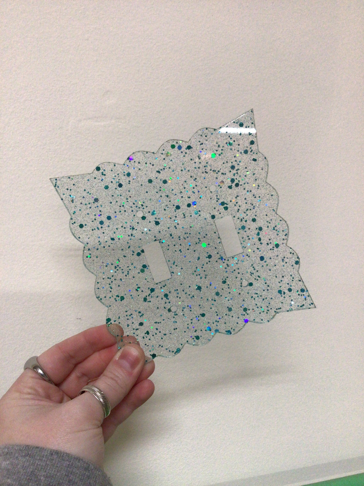 Aqua Sparkle Outlet Cover