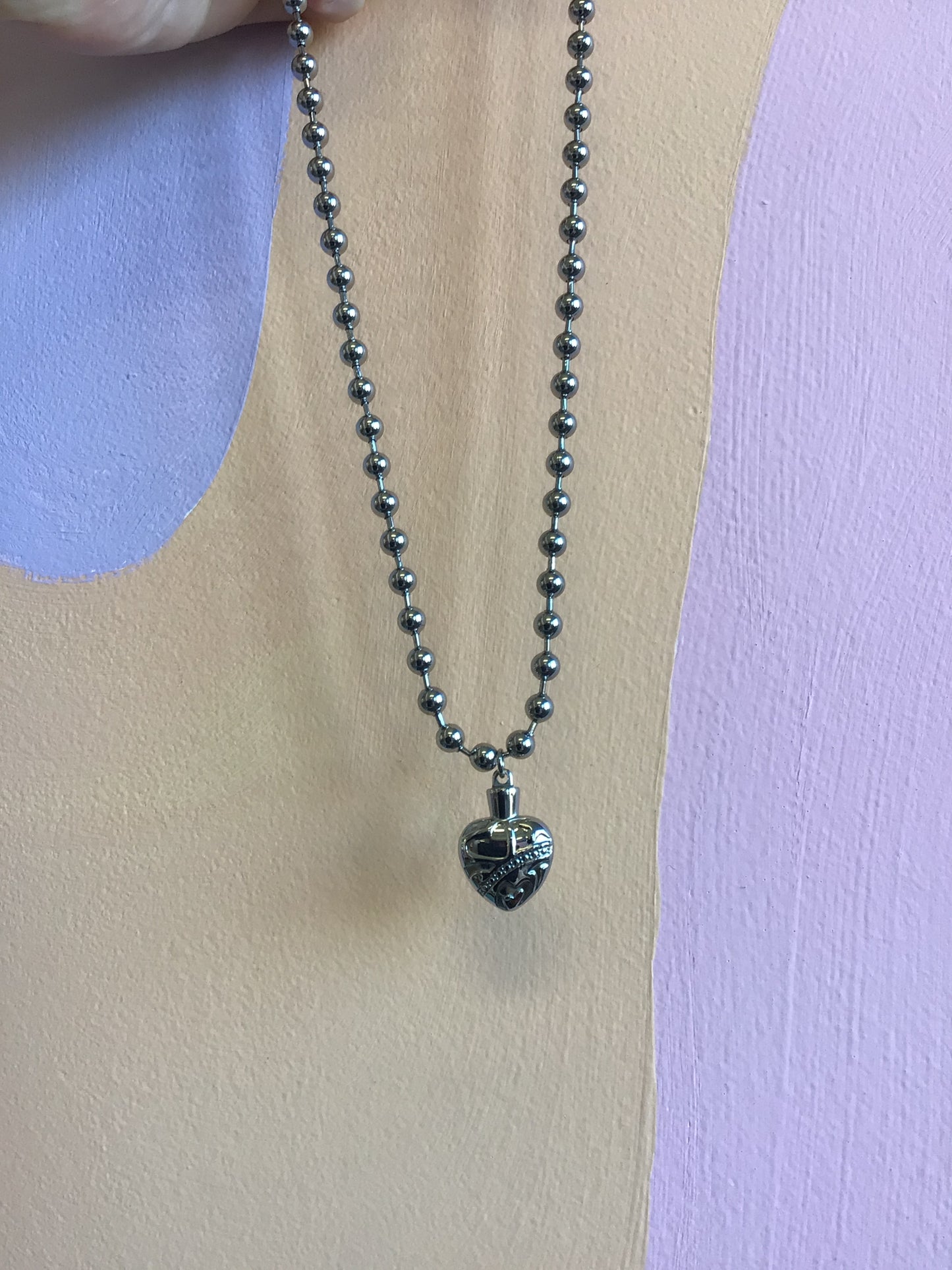 Bobble Heart Titanium Necklace