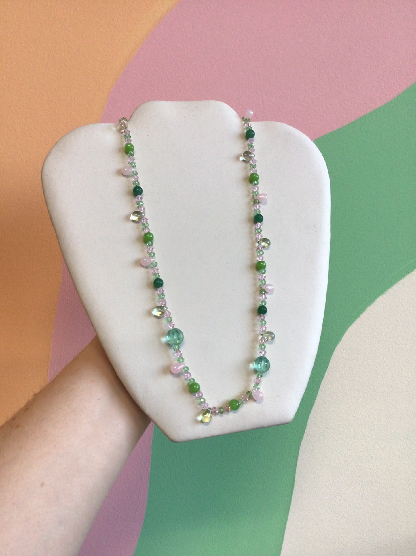 Garden Party Glass Beaded Necklace