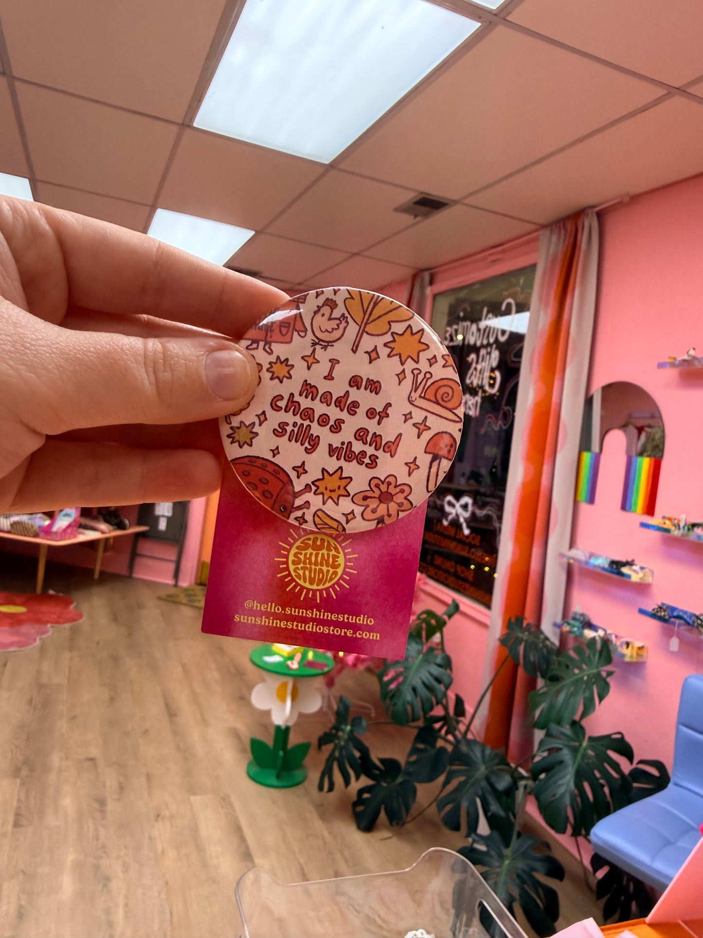 “I am made of chaos and silly vibes” Pin