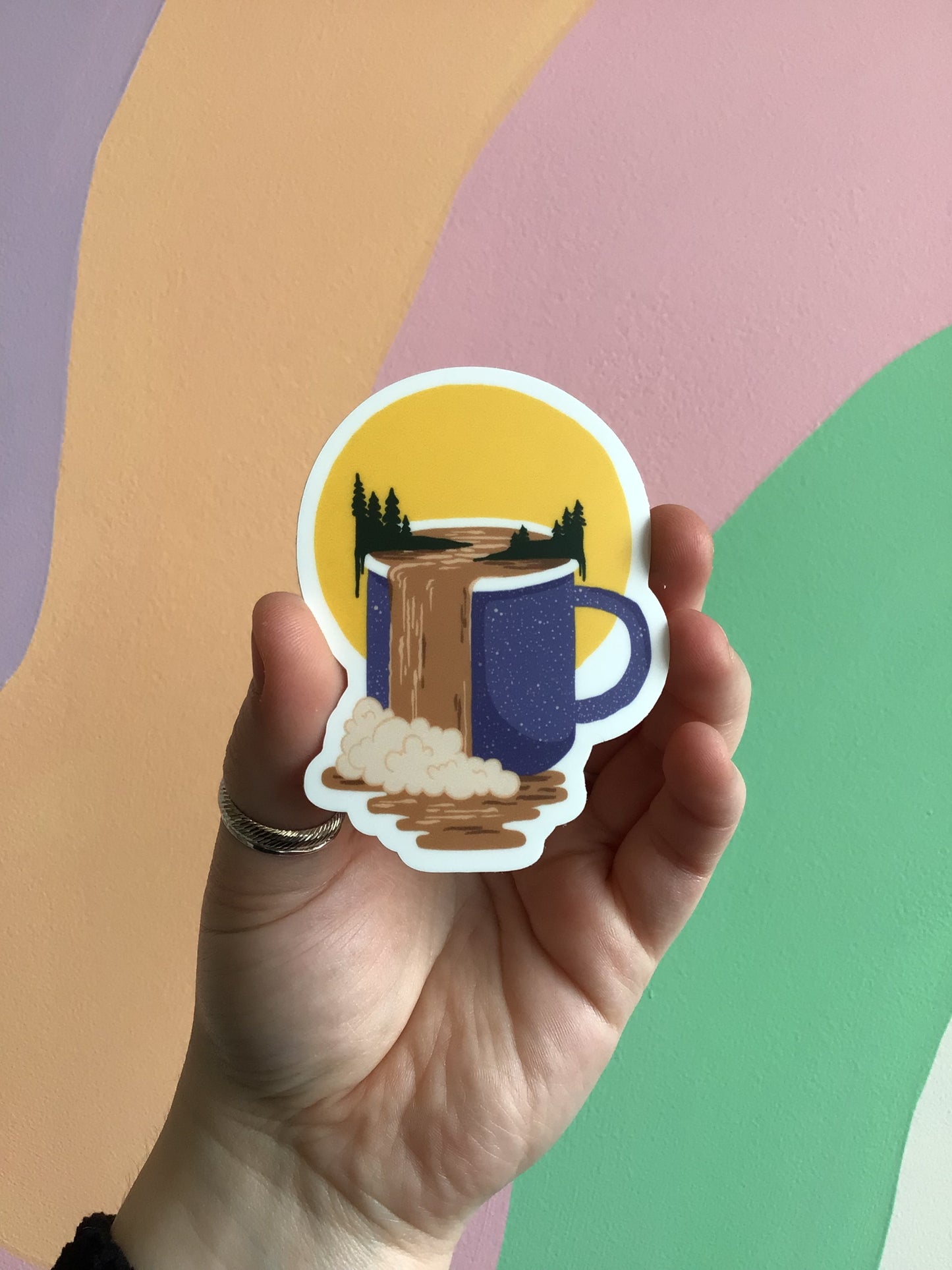 Coffee-fall Sticker
